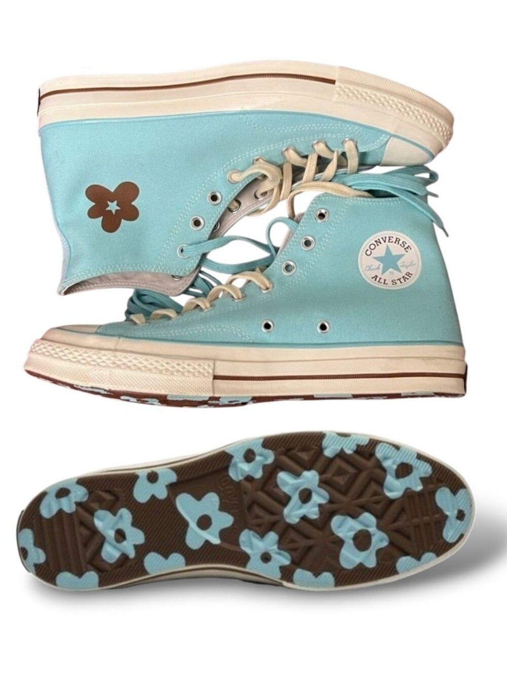 NWOT 2019 Golf Le Fleur x Converse Chuck 70 High 'Gulf Stream' Men 6.5 Women 8.5